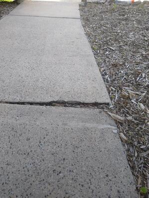 Sidewalk cracking and uneven